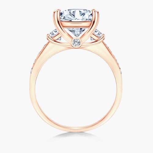 Pierścionek zaręczynowy Dream: różowe złoto, diamenty